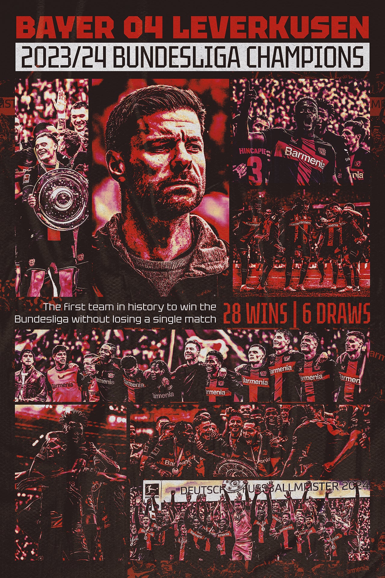 Bayer Leverkusen "The Invincibles" | Historic Poster